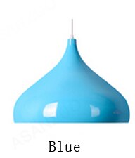 Moderne Kleurrijke Aluminium Hanglampen Industriële Opknoping Verlichting Bar Loft Hanglamp Eetkamer Diy Lamp Shades E27: Blue