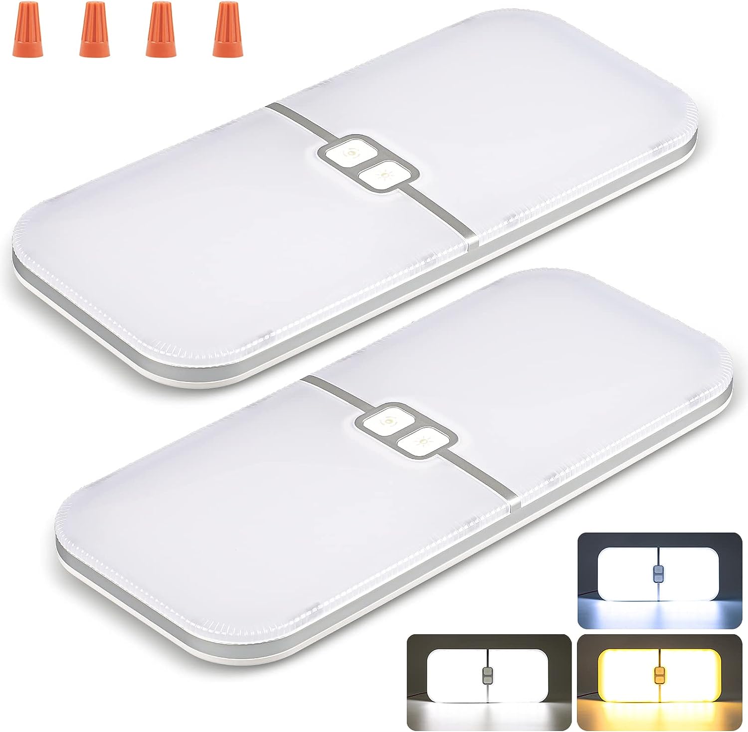 Rv Verlichting Interieur, 3 Kleuren Camper Verlichting, 204 Leds Dimbaar 12V Volt Led Lampen Armatuur, Rv Plafond Dome Licht: green