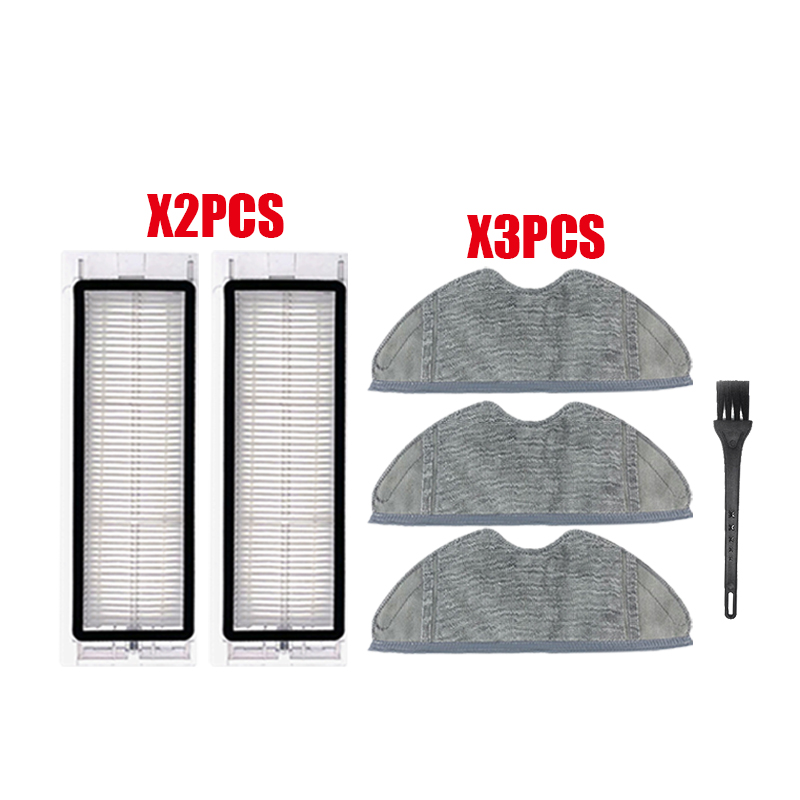 Piezas de repuesto para Robot aspirador qihoo, paño de limpieza para mopa, filtro HEPA lavable, reemplazo de trapo, accesorios para 360 S7 pro: Gris oscuro