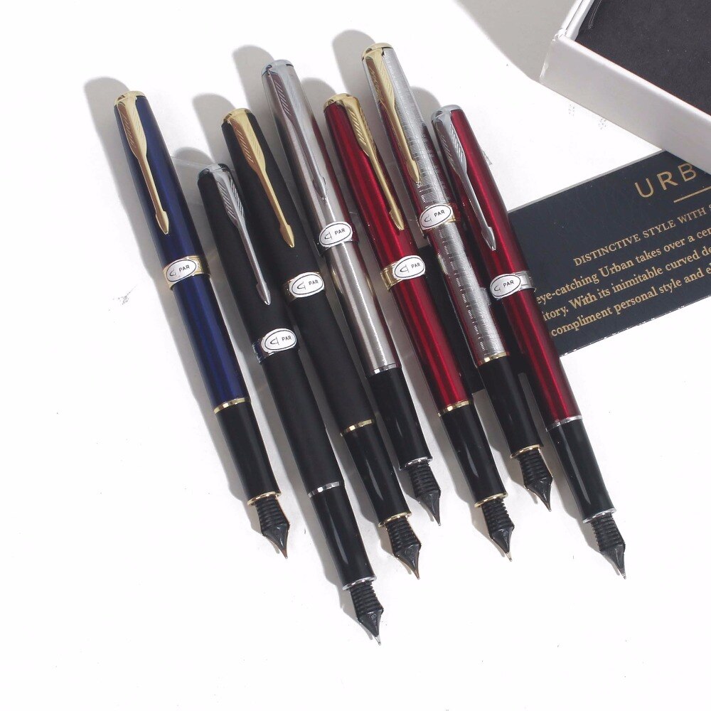 Sonneting Fountain pen metal office school pen Classic gold black gold clip pen with box black pen
