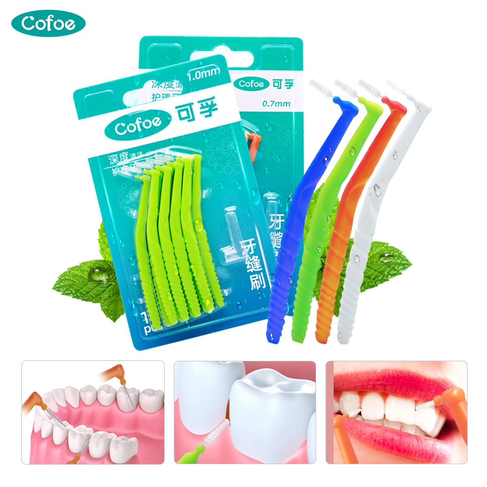 Cofoe 10/20Pcs Rager Schoon Correctie Oral Care Dental Borstels Tanden Zorg Voor Volwassenen Tooth Schoonmaak Tool