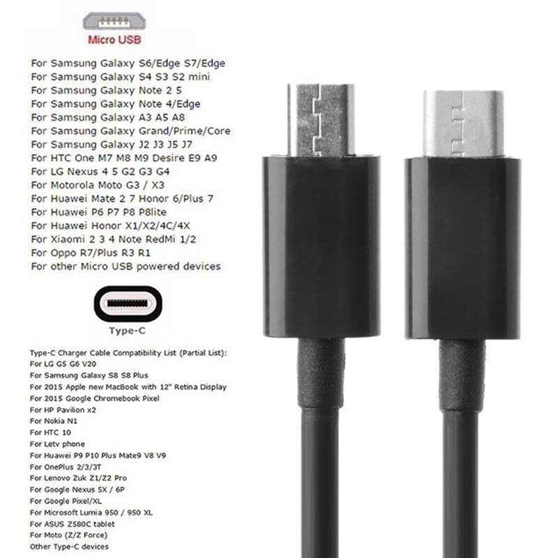 Cable USB tipo C macho a Micro USB macho, Cable DE TRANSFERENCIA DE DATOS de carga OTG, novedad de 3,1
