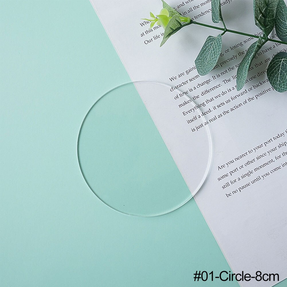 Transparent Acrylic Plate Photography Props Geometric Shape Still Life Photo Studio Shoot Fotografia Props for Jewelry Cosmetics: 01