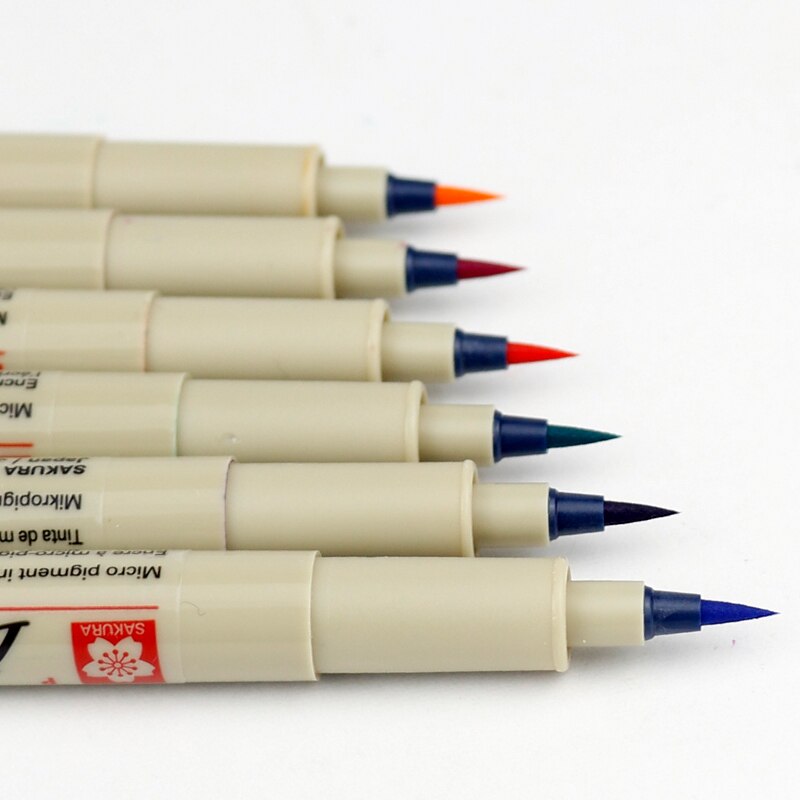 Sakura De hoofd van een zachte waterdichte comic handgeschilderde zachte hoofd kleur pen kalligrafie kleine mooie pen haak lijn Mark pen