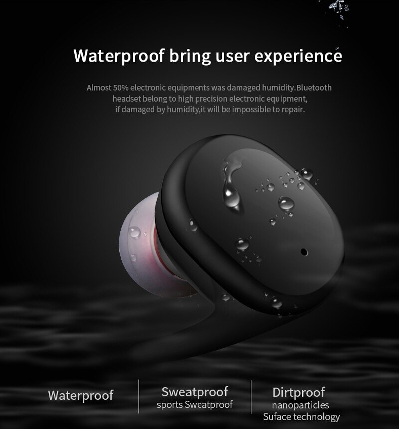 Bluetooth 5.0 Draadloze In-Ear Telefoons Standby-tijd Over 100 Uur Waterdicht Tws Oortelefoon Mini In-Ear pods Voor Ios Android