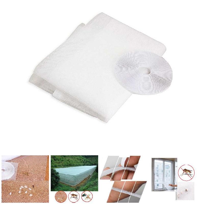 Écran de fenêtre auto-adhésif Invisible anti-moustiques et anti-insectes, filet en maille avec Velcro