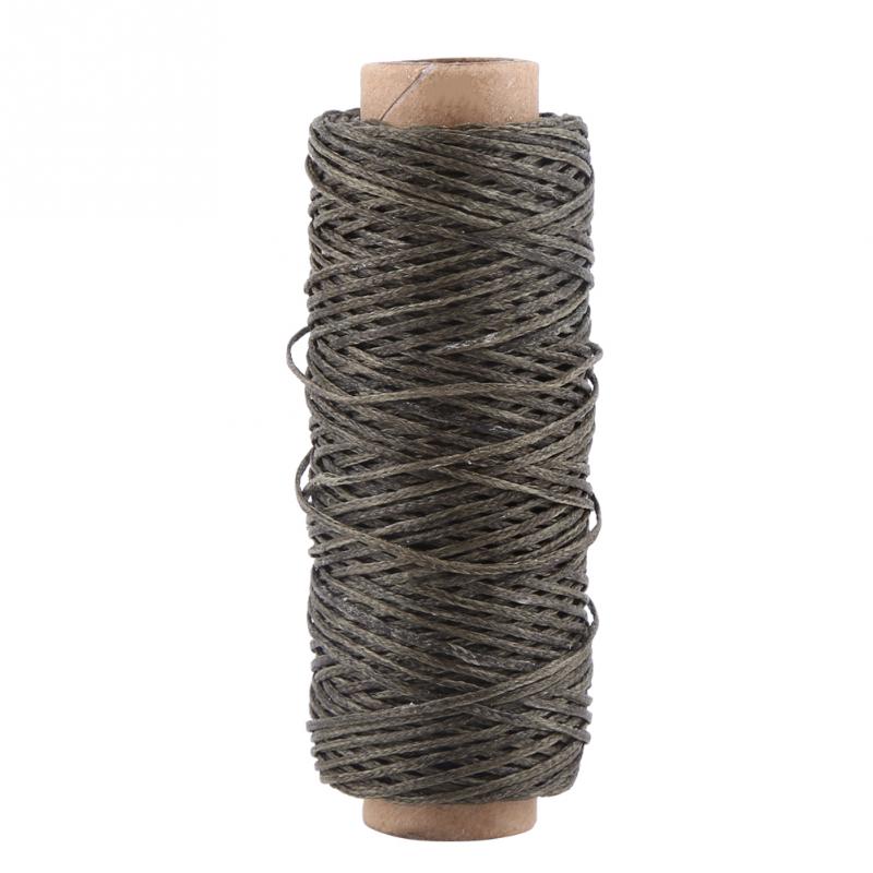 50M/Roll Handmade Flat Waxed Sew Wax Line Thread Cord Sewing Craft Tool Hand Stitching For Diy Leather Sewing Thread Accessories: Brown