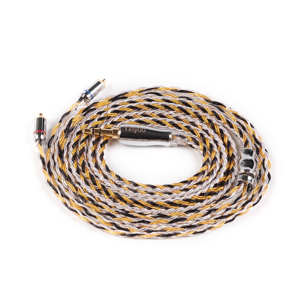 Cable de cobre Chapado en plata actualizado de 16 núcleos Yinyoo 2,5/3,5/4,4 MM con conector MMCX/2pin/QDC TFZ KZ ZS10 ZSX BLON bl-03 bl-05: MMCX 3.5mm