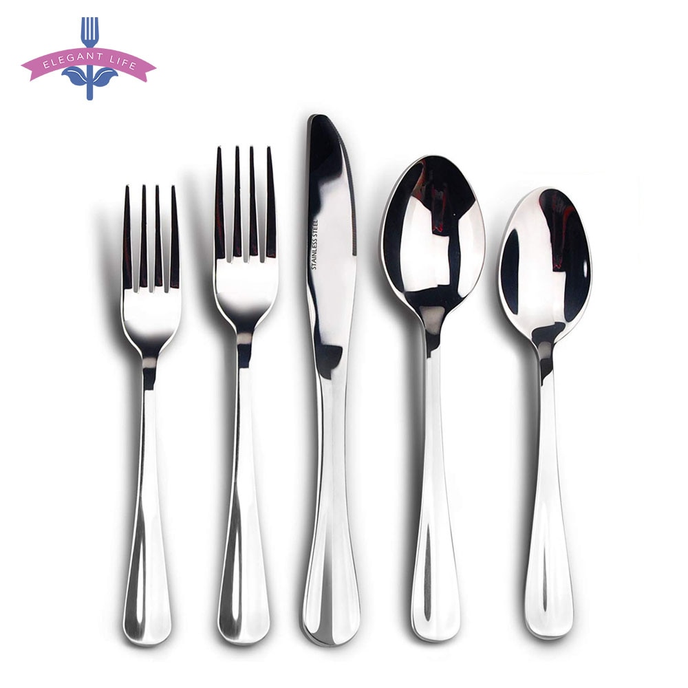 20 PCS Stainless Steel Silverware Flatware Set Dinnerware Mirror Polishing Cutlery Sets With Box Spoons Knives for