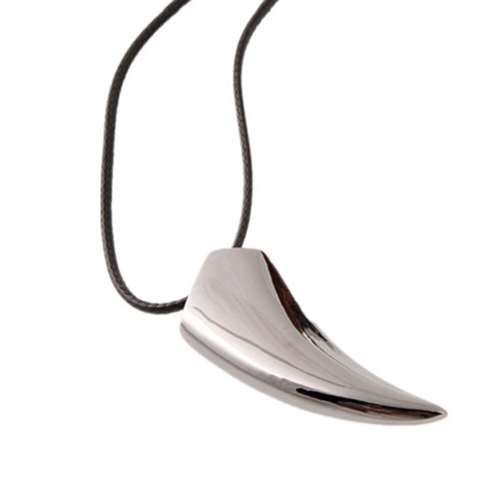 Pendentif dent de loup colliers pour hommes en acier inoxydable de luxe hommes pendentif Animal collier en cuir chaîne pendentif collier