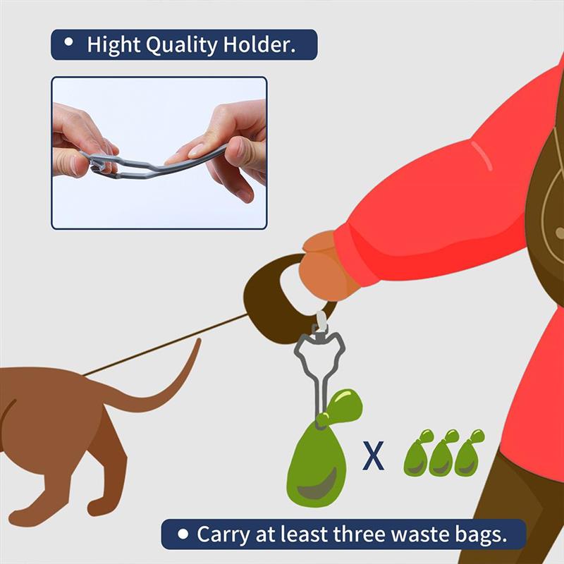 Hunde affaldsposeholder affaldsbærer kæledyrsudstyr robust holdbar hundetræktov fordeler hunde snor dispenser rent værktøj
