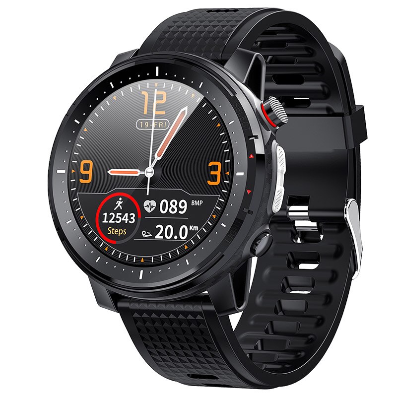 Timewolf el feneri akıllı saat erkekler için 2020 IP68 su geçirmez Smartwatch Android Reloj Inteligente akıllı saat erkekler kadınlar için: Black