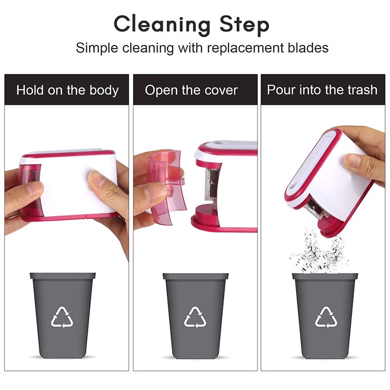 Automatic Electric Pencil Sharpener Battery Operated Two Holes Pencil Sharpeners Office & School Supplies Stationery