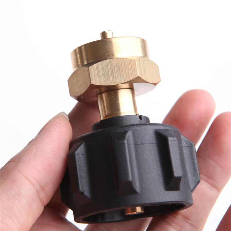 1 lb gass propan tank flasker regulator ventil refill adapter komfyr utendørs camping fotturer grill matlaging regulator ventil