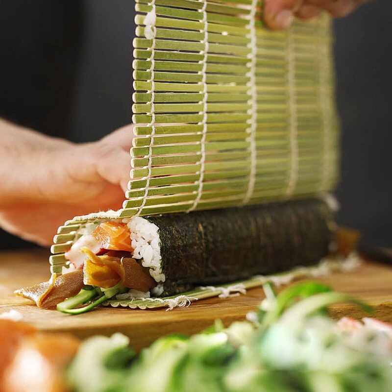 Sushi rullende rulle bambus diy sushi mat onigiri ris rulle hånd maker sushi værktøjer køkken japansk mad beto tilbehør