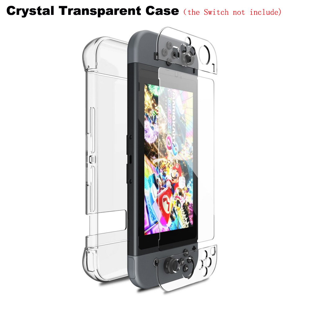 Nintend switch lite bærbar opbevaringspose anti-shock hård shell eva beskyttende bæretaske krystal transparent taske tilbehør: Switch af krystalkasser