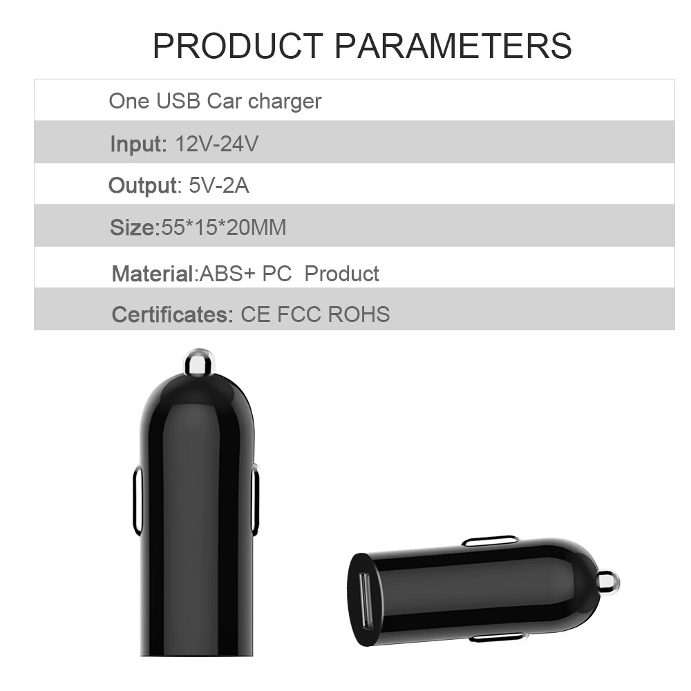 Auto Mobiele Lader 5V 2.1A Kleine Usb Auto-oplader Voor Mobiele Telefoon Usb Voor Mobiele Telefoon Opladen super Mini Car Charger