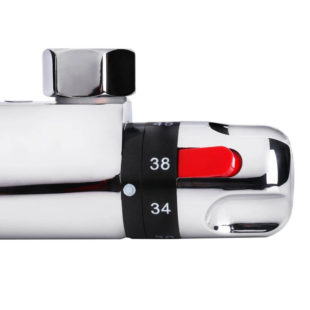 Modern Chrome Thermostatic Mixer Valve Bar Replacement Valve Outlet Temperature Control Shower valve Home Bathroom Accessory