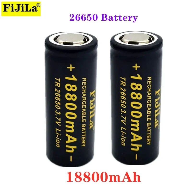 Batteria 26650 originale al 100% di alta qualità Batteria ricaricabile agli ioni di litio da 18800 mAh 3,7 V 50A per torcia portato 26650 + caricabatterie