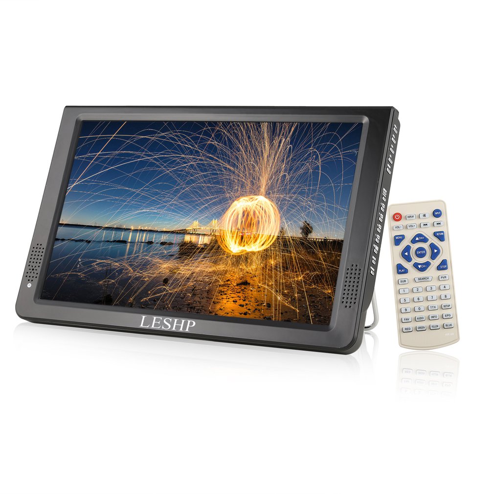 LESHP Portable D12-ATSC Multimedia Player LCD Display with Digital TV Tuner 12.1 inch Monitor LED Panel Driver HD USB/TF