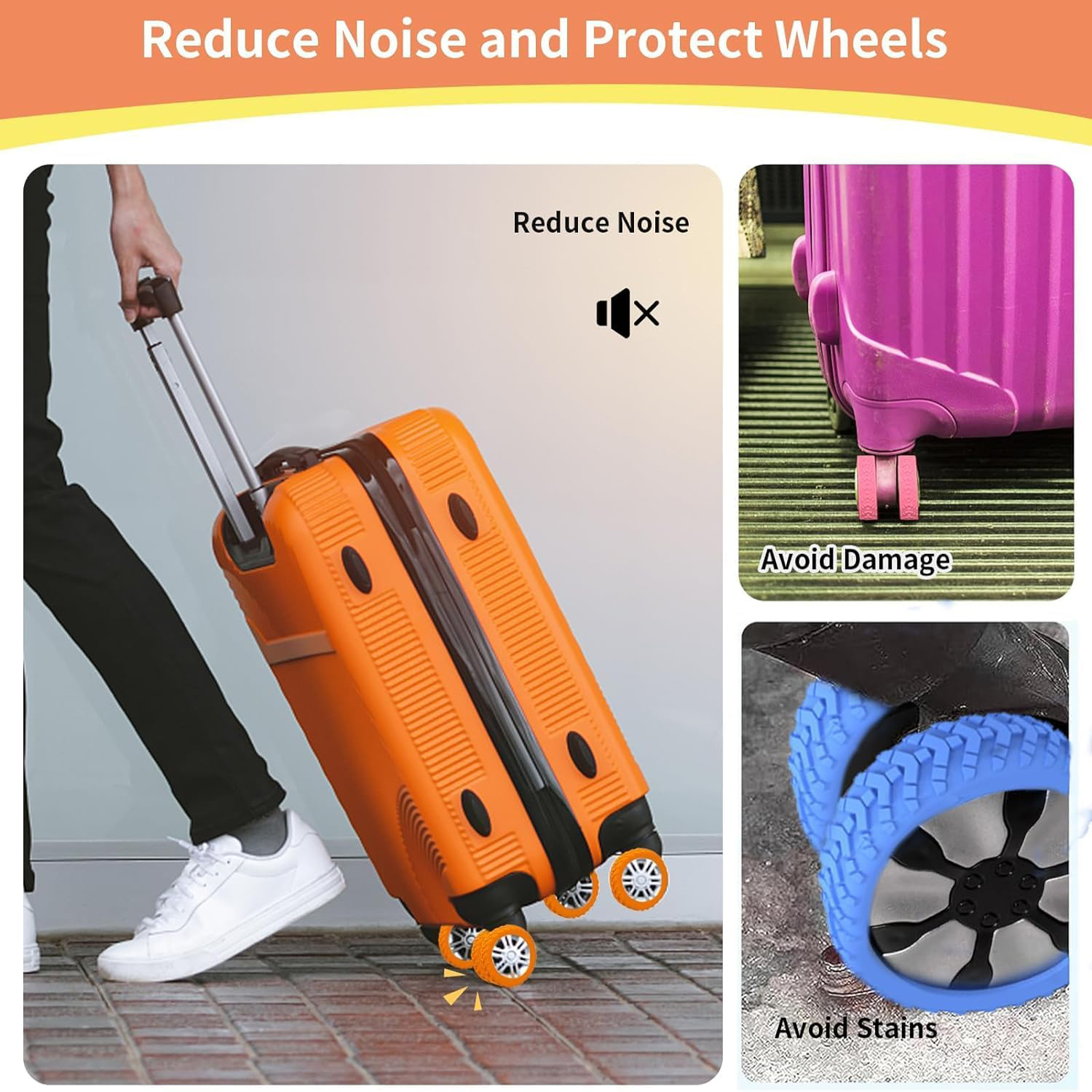4/8 Stuks Bagage Wielbeschermers Covers Siliconen Koffer Wielbeschermers Trolley Case Stille Caster Mouw voor Slijtvast