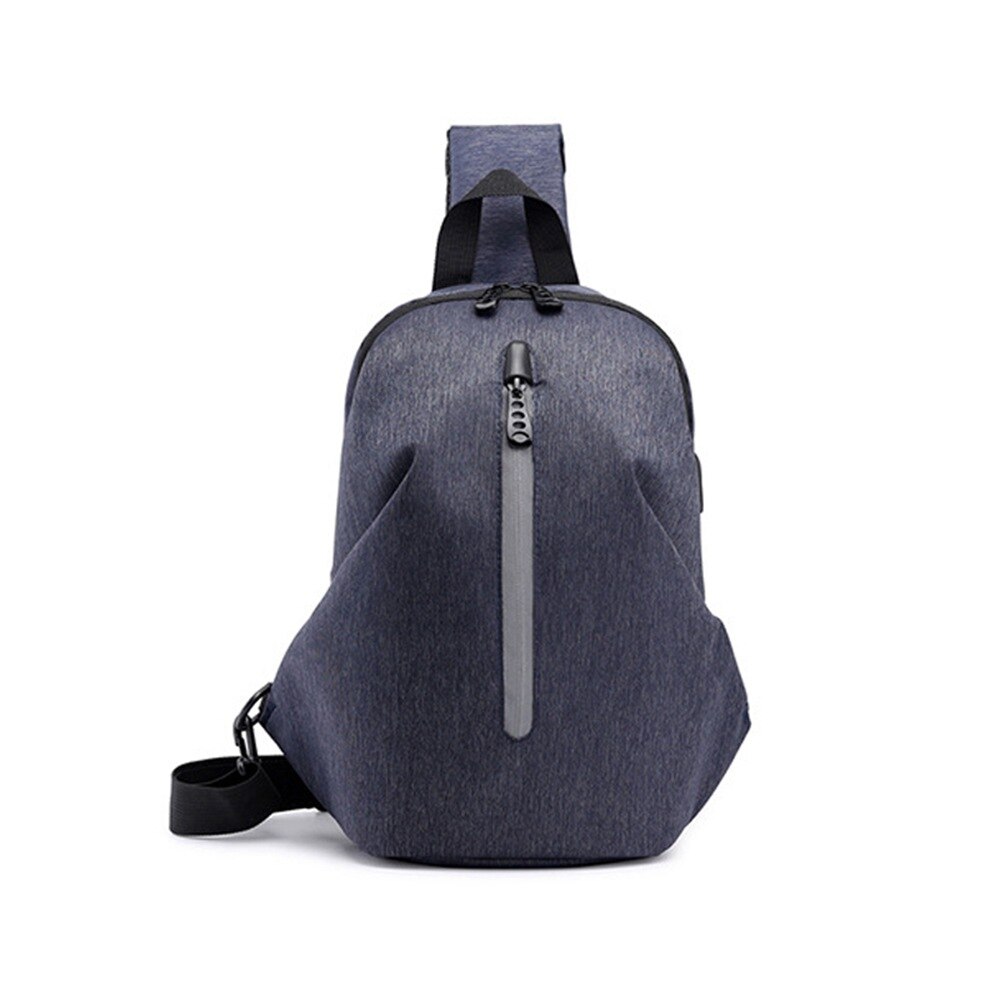 HeloFrn Creatieve Mannen Borst Zakken Taille Waterdichte Oxford Messenger Bag Man Crossbody Schouder Verpakking Reizen Casual: Blue