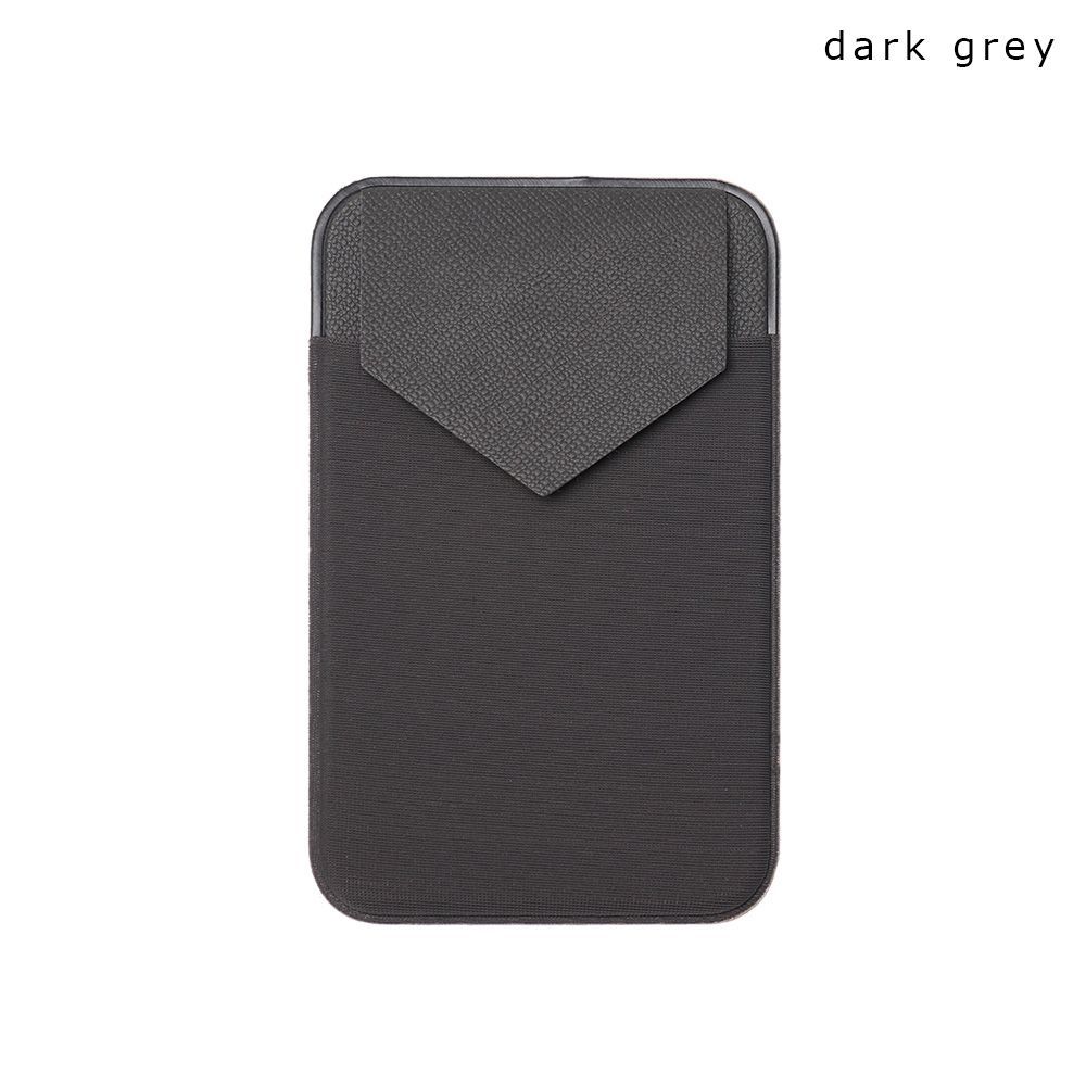 Portafoglio elastico per cellulare porta carte di credito porta carte di credito adesivo tascabile custodia universale per cellulare: A-dark grey