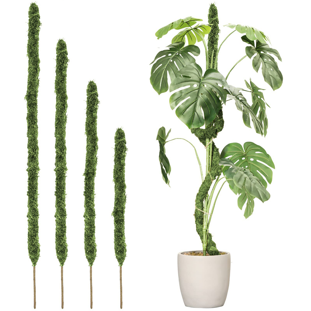 Mospaal Buigbare Plant Stakes Handgemaakte Slanke Monstera Plant Ondersteuning Mos Plant Sticks Ondersteuning voor Grote Indoor Pot