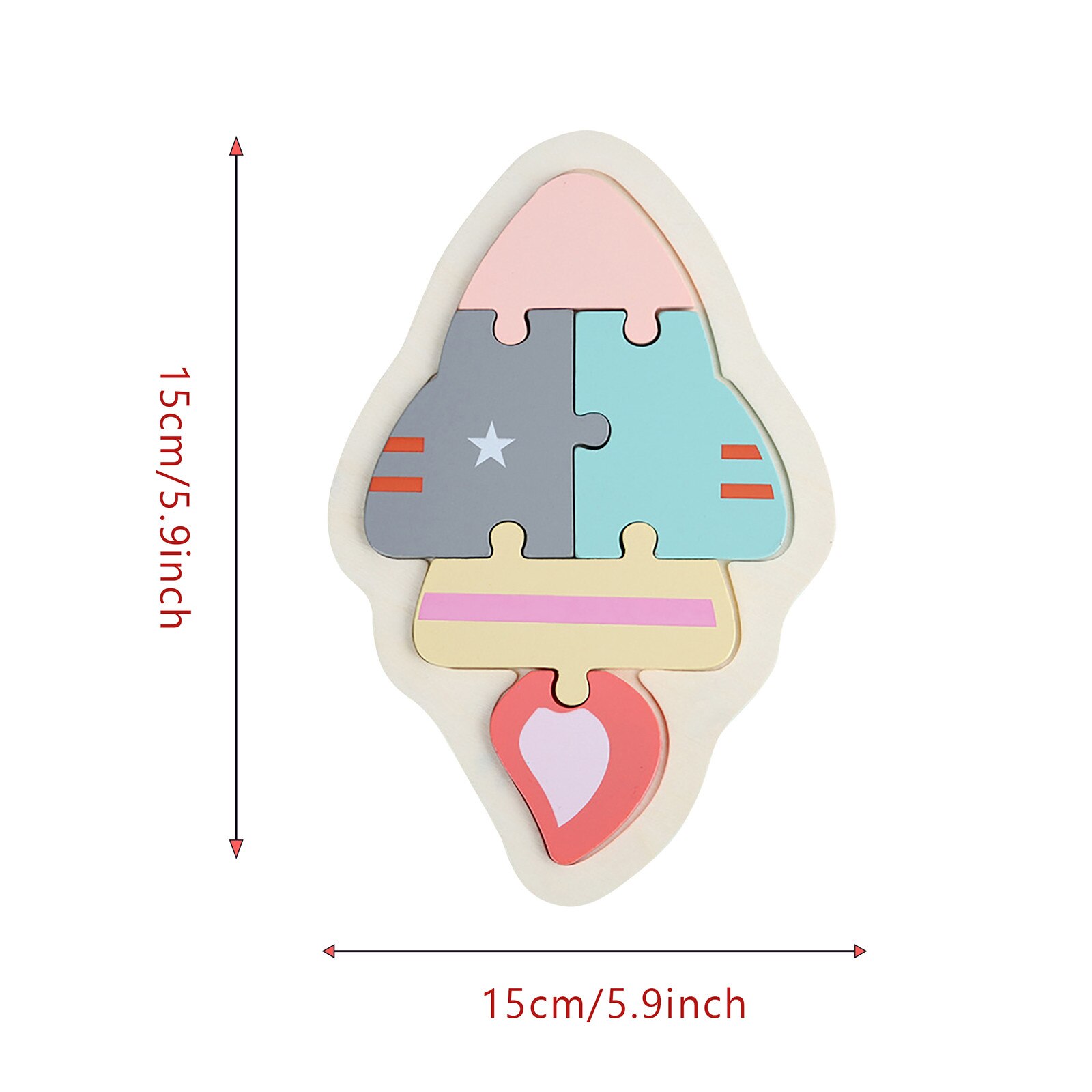 Educatief Kinderen Houten Dier 3d Drie-Dimensionale Splicing Speelgoed Kinderen Puzzel Spel Speelgoed # Hp