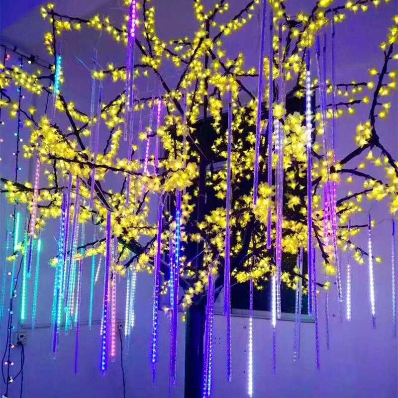 EU Plug 20cm Meteor Shower Buizen LED Strip Light Kerst Wedding Garden Decoratie