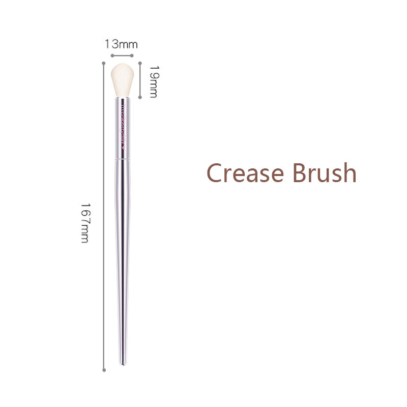 Argent pinceaux de maquillage entièrement fonctionnels de fond de teint poudre fard à joues surbrillance fard à paupières pinceaux de maquillage pour sourcils plats: Rose