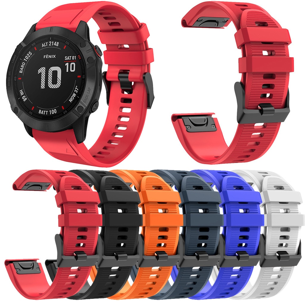 Silicone A Sgancio Rapido Della Vigilanza Fascia Della Cinghia di Polso Per Garmin Fenix 6X/Fenix 6XPro intelligente wristband Accessori