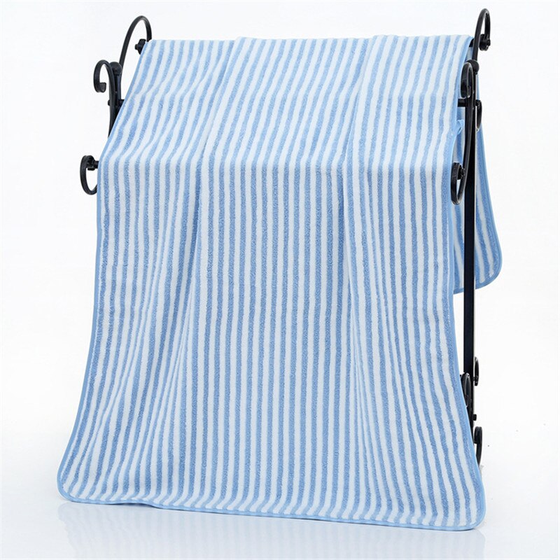 Super Absorbent Stripe Bath Towel Microfiber Soft Hand Face Hair Towel Cleaning Lint-Free Home Striped Shower Towels Bathroom
