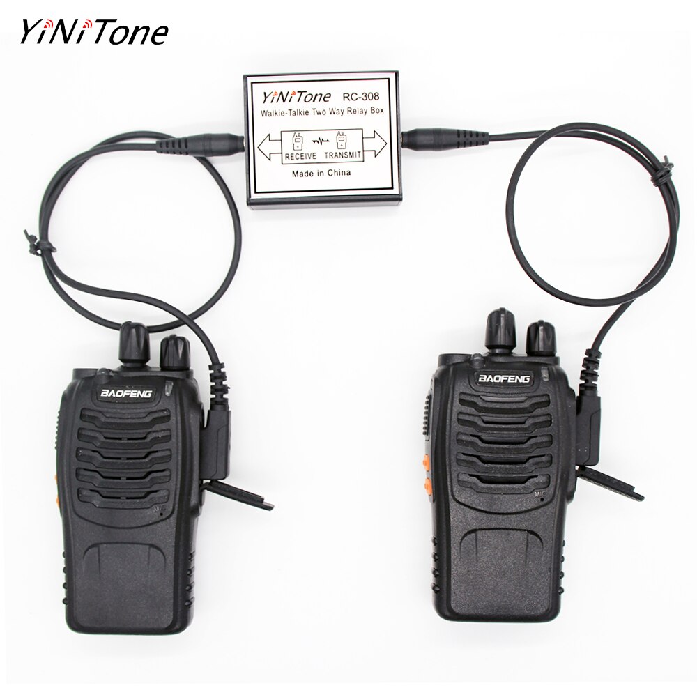 Yinitone RC-308 dwukierunkowy przekaźnik radiowy Walkie talkie przekaźnik skrzynka K Port na dwa ręczne radio Baofeng UV-5R BF-888S KENWOD TYT