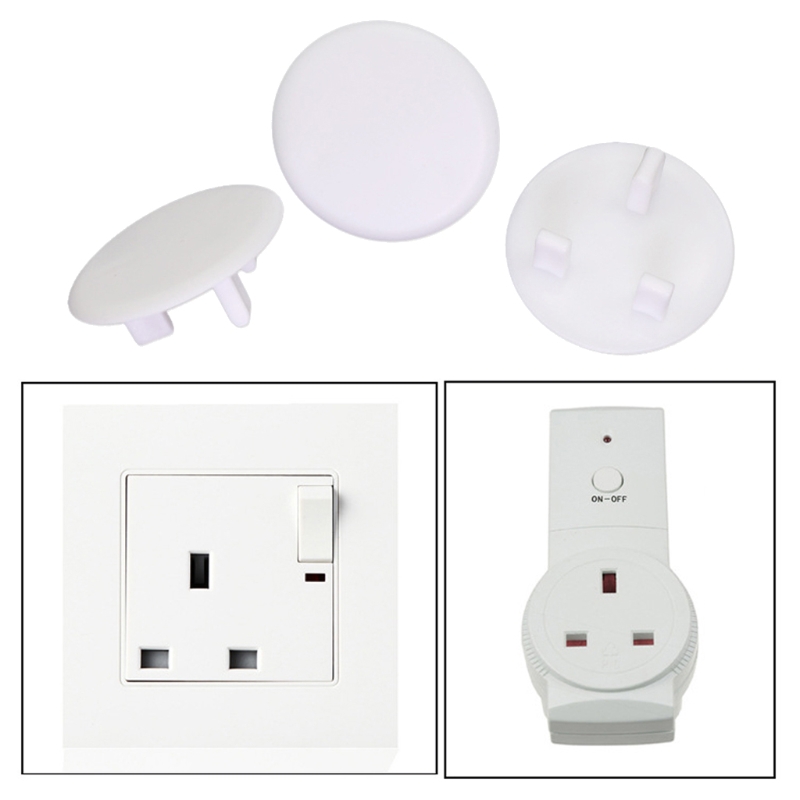 20pcs sicurezza del bambino presa elettrica per bambini presa di protezione protezione sicurezza UK Standard blocco di sicurezza coperchio prese per bambini spine di copertura