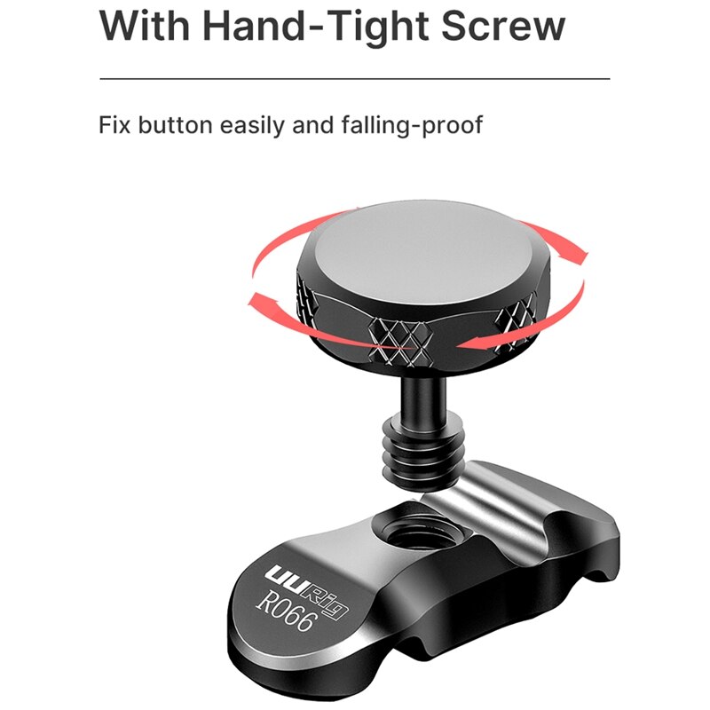 UURig R066 Universal Camera HDMI Cable Clamp Lock Type C Microphone Cable Clip Clamp 1/4 Screw Mount
