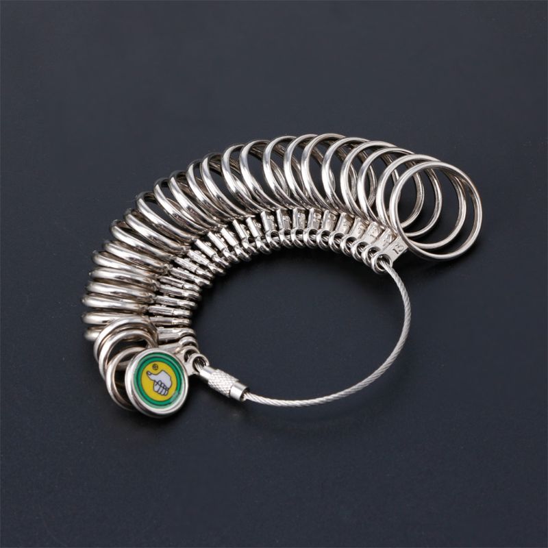 EU/JP/KR/UK Useful Standard Jewelry Measuring Tool Rings Size Metal Finger Ring Sizer Measure Gauge