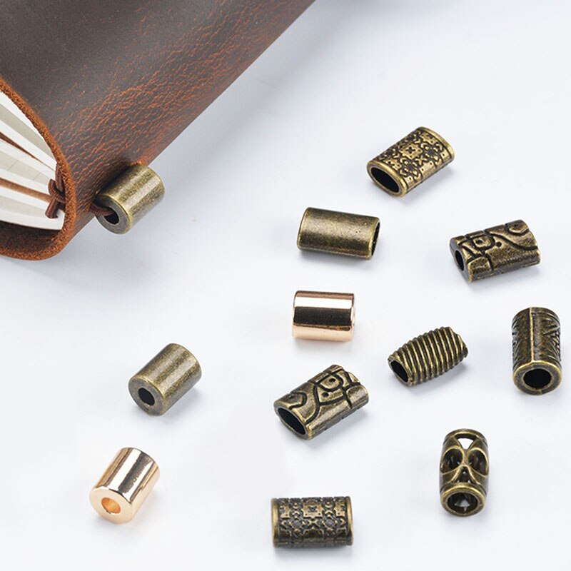 10 sztuk podróży DIY luźny liść Notebook wysokiej jakości metalowa odpinana sprzączka na sznurku Notebook ozdobna gumka Handmade Accessori