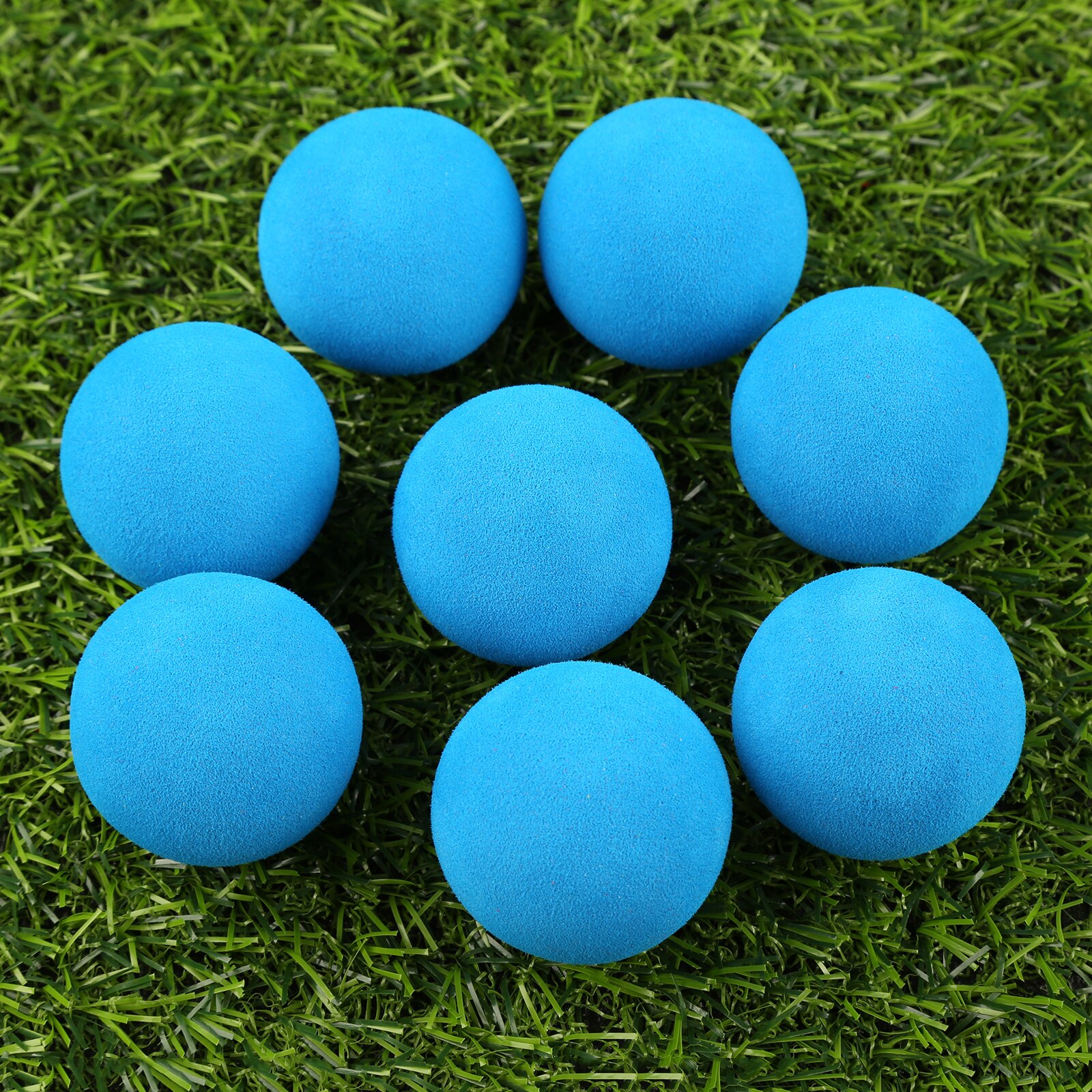 Pelota de Golf de goma EVA para practicar, pelota de entrenamiento de espuma suave para deportes al aire libre, patio trasero, 42mm de diámetro, Color brillante, 20 piezas: Blue