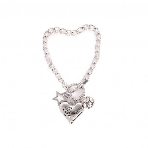 Frauen Einfache Strass Plaid Stern Herz Gravierte Schnallen Armbänder Schmuck: silber-