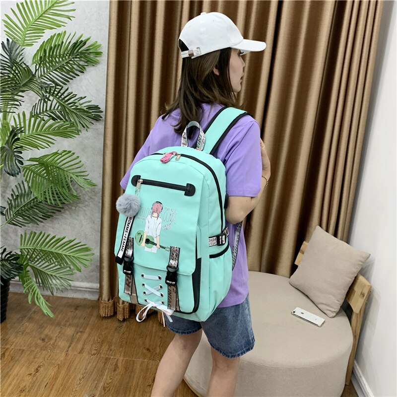 Grote schooltassen voor tienermeisjes usb met slot antidiefstal rugzak dames boekentas grote middelbare schooltas vrije tijd college jeugd