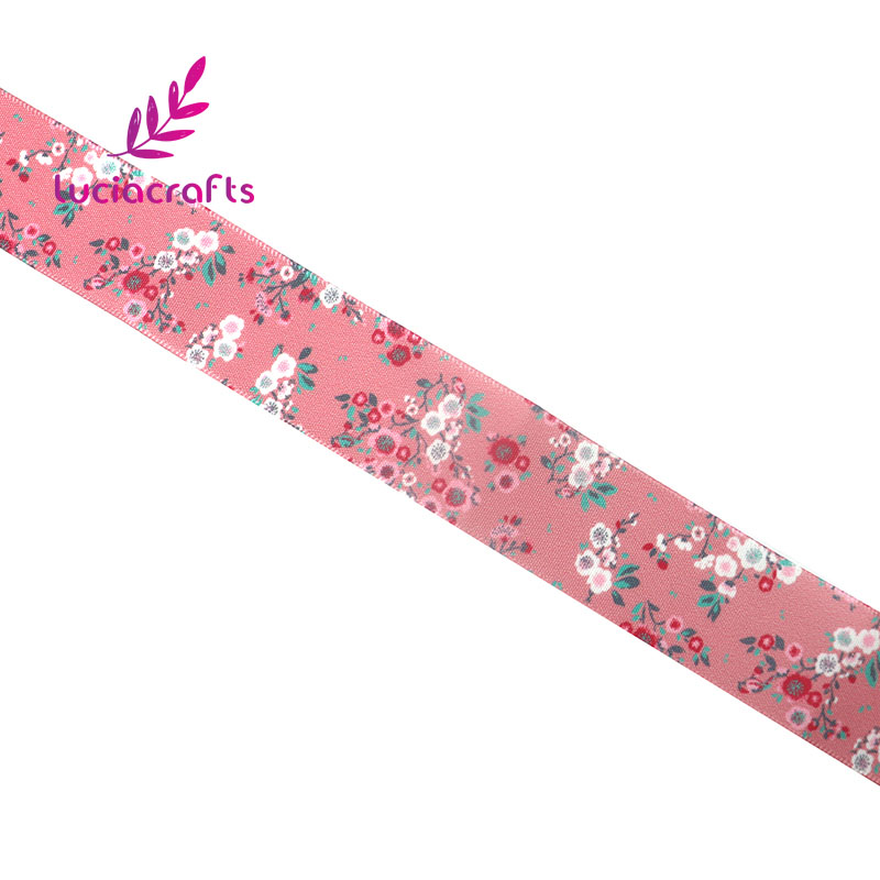 Lucia Ambachten 3Yards/Lot Bloem Satijnen Linten 26Mm Handcrafts Diy Boog Trim Lint Wikkelen Accessoires T0109: Pink 3y