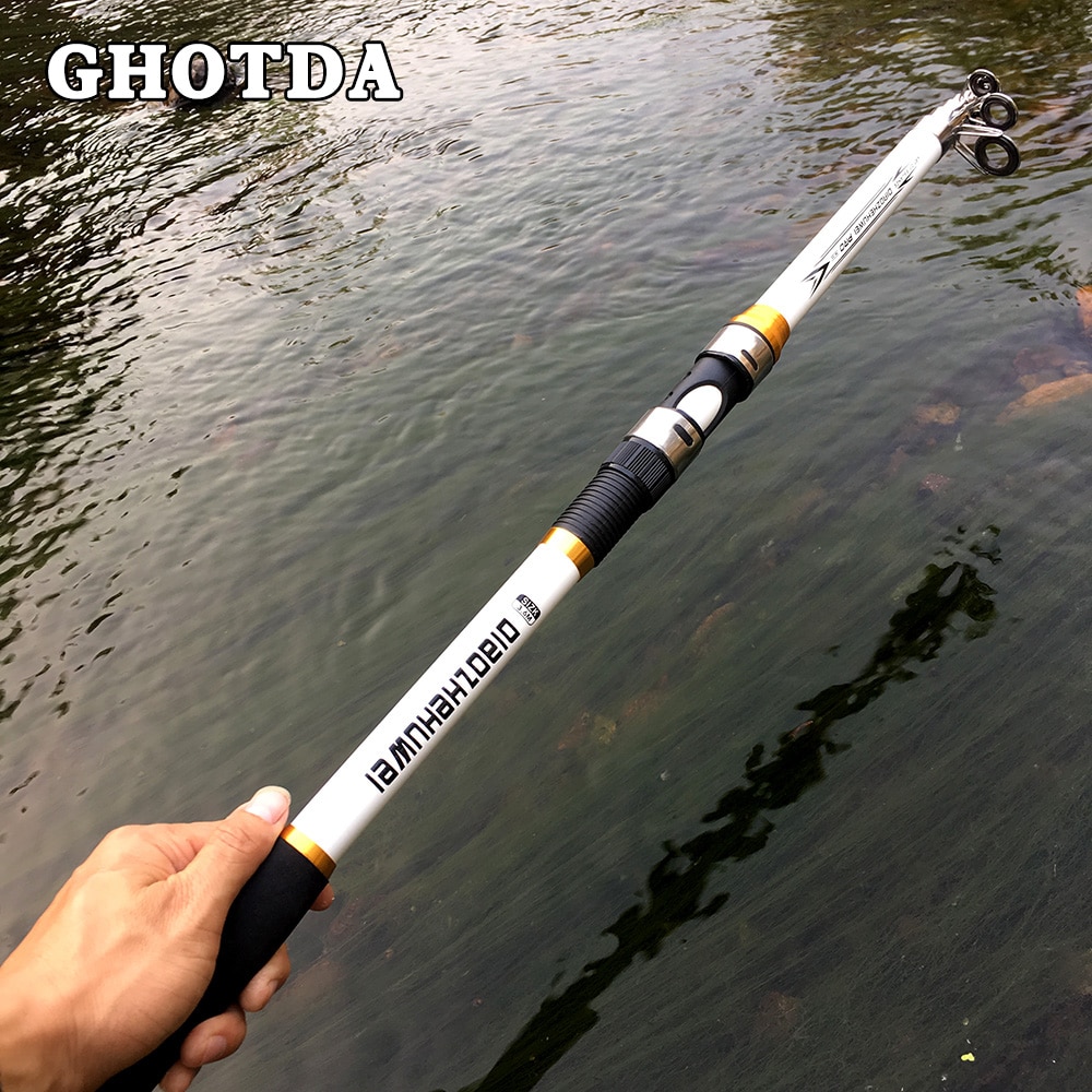 GHOTDA Harte FRP Teleskop Super Harte Teleskop Angelrute Angelrute 2,1 M 2,4 M 2,7 M 3,0 M 3,6 M angelrute
