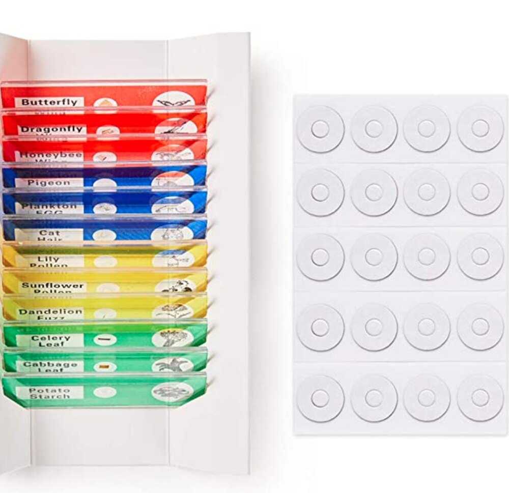 TinyScope 20PS Digital Microscope Camera Lens ki12PCS Slides for biological observation t Better observation experience For Kids