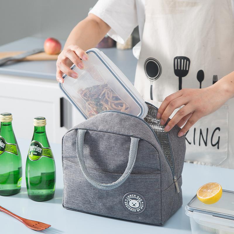 Draagbare Lunch Tas Thermische Geïsoleerde Lunch Box Tote Koeler Handtas Bento Pouch Diner Container School Voedsel Opslag Zakken