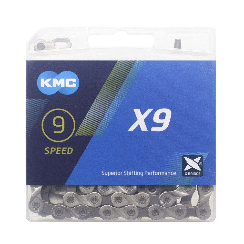 KMC Road Bike Chain X8 X9 X10 X11 X12 Bicycle Chains 8/9/10/11/12 Speed Chains MTB Crankset SRAM 8 9 10 11 12s Derailleur 116L: X9 9S 116L
