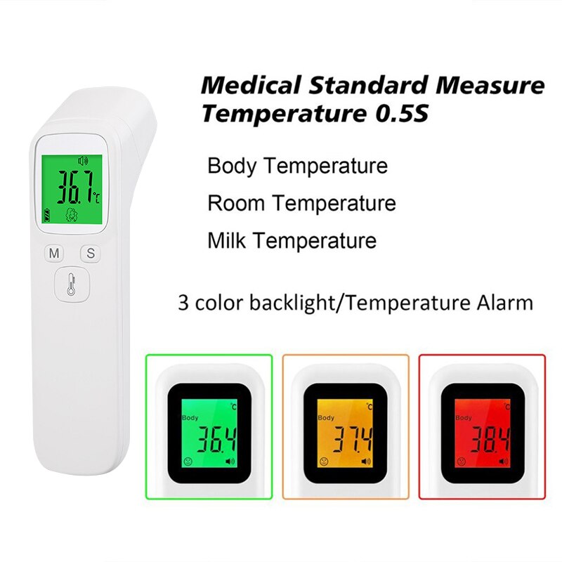 Contactloze Temperatuur Multifunctionele Meting Apparaat Infrarood Digitale Thermometer Voorhoofd Oor Lichaam Koorts Termometre