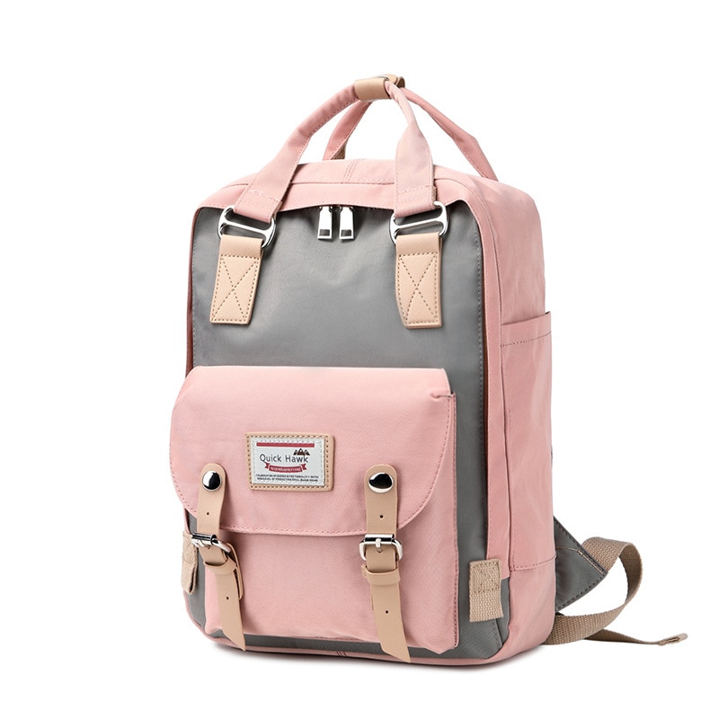 Travel bag solid color Oxford waterproof backpack women's high-capacity school bag women canvas retro laptop backpacks