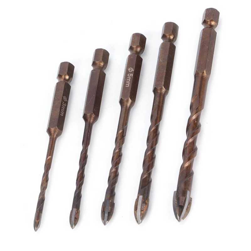 Drill Drill Set Wall Triangular Drill Bits 3MM 4MM 5MM 6MM 8MM Home Hardware Accessories Home Hardware