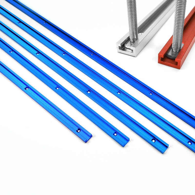 T-track T-slot Miter Track Jig T Screw Fixture Slot 19x9.5mm Table Saw Router Table 300-800MM Chute Rail Woodworking Tool